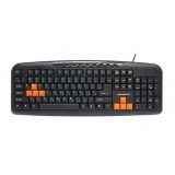 Клавиатура Nakatomi KN-11U USB черно-оранжевая